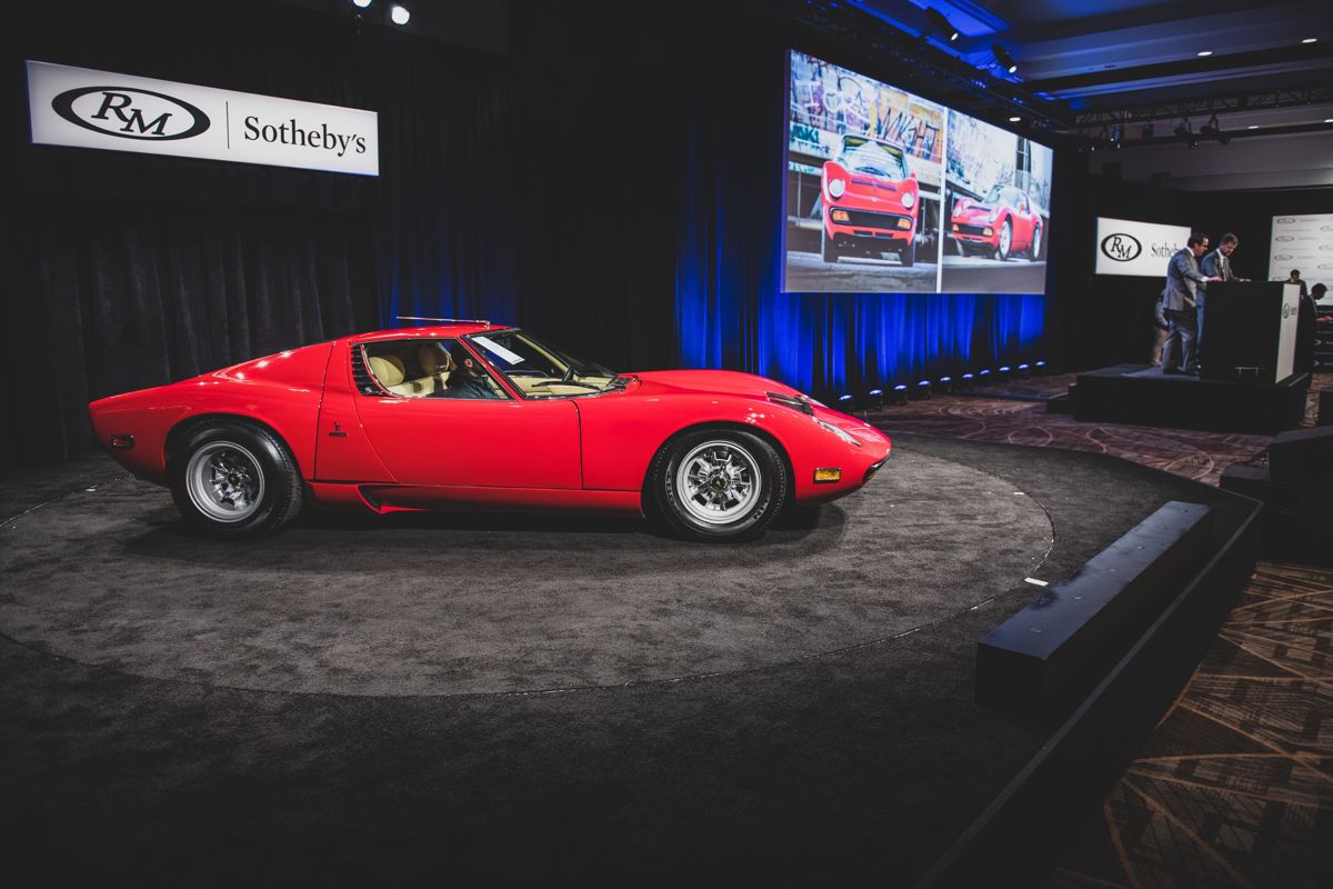 1971 Lamborghini Miura P400 SV by Bertone offered at RM Sotheby’s Arizona live auction 2020